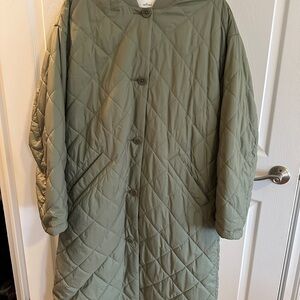 Quilted Green Coat